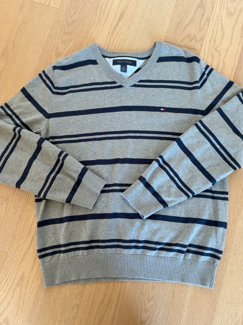 Tommy Hilfiger Men’s Striped Sweater – Fits Medium